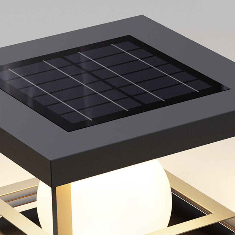 Minimalist Solar Globe Post Light