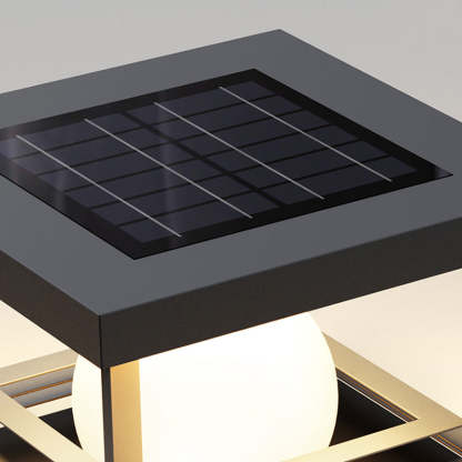 Minimalist Solar Globe Post Light