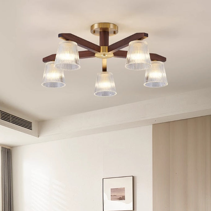 Chinese Copper Branch 5/6/8/10-Light Ceiling Light — 8 / A / 220V-240V For UK/AU