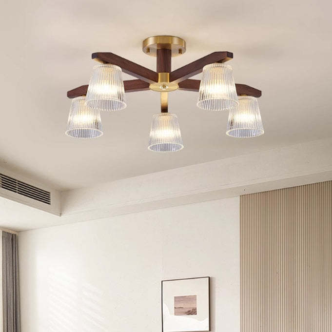 Chinese Copper Branch 5/6/8/10-Light Ceiling Light — 8 / A / 220V-240V For UK/AU