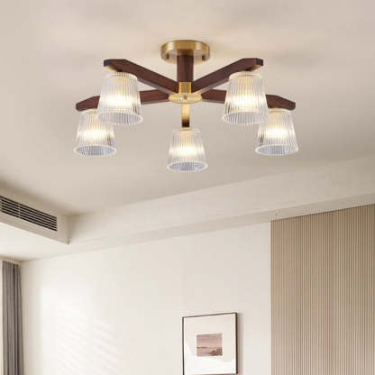 Chinese Copper Branch 5/6/8/10-Light Ceiling Light — 8 / A / 220V-240V For UK/AU