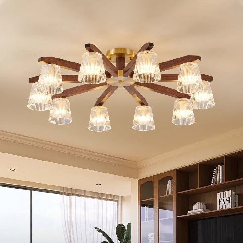 Chinese Copper Branch 5/6/8/10-Light Ceiling Light — 8 / B / 110V-120V For US/CA