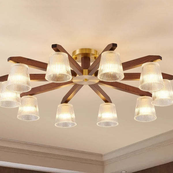 Chinese Copper Branch 5/6/8/10-Light Ceiling Light — 10 / A / 110V-120V For US/CA