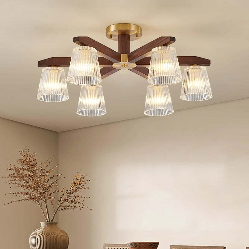 Chinese Copper Branch 5/6/8/10-Light Ceiling Light — 5 / A / 220V-240V For UK/AU