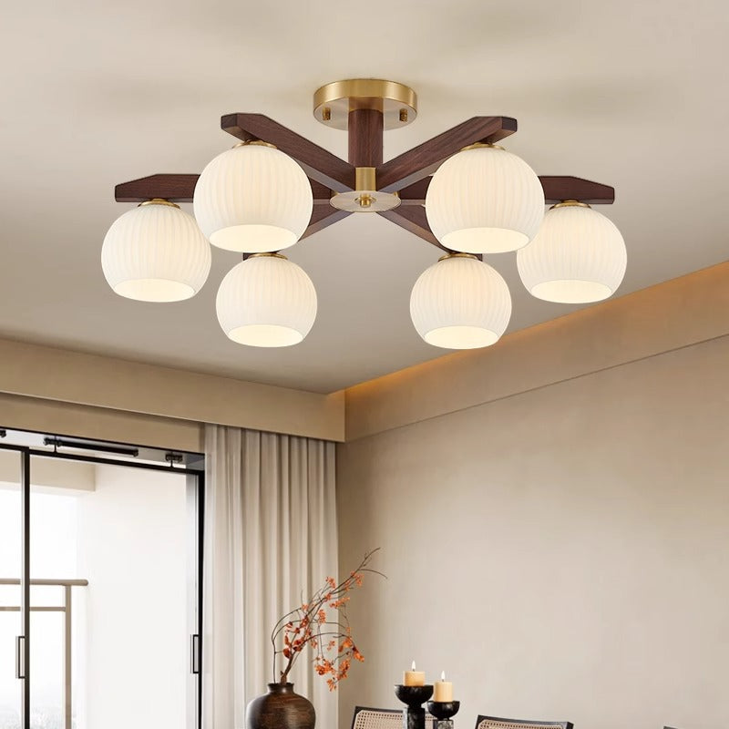 Chinese Copper Branch 5/6/8/10-Light Ceiling Light
