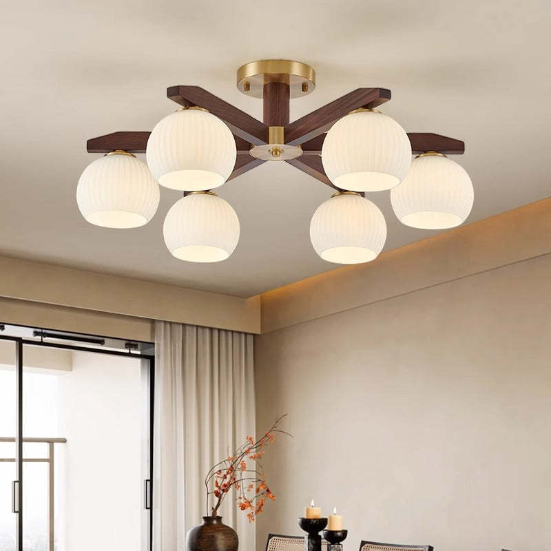 Chinese Copper Branch 5/6/8/10-Light Ceiling Light — 5 / A / 110V-120V For US/CA