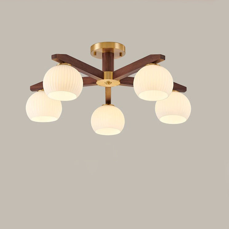 Chinese Copper Branch 5/6/8/10-Light Ceiling Light — 10 / A / 220V-240V For UK/AU
