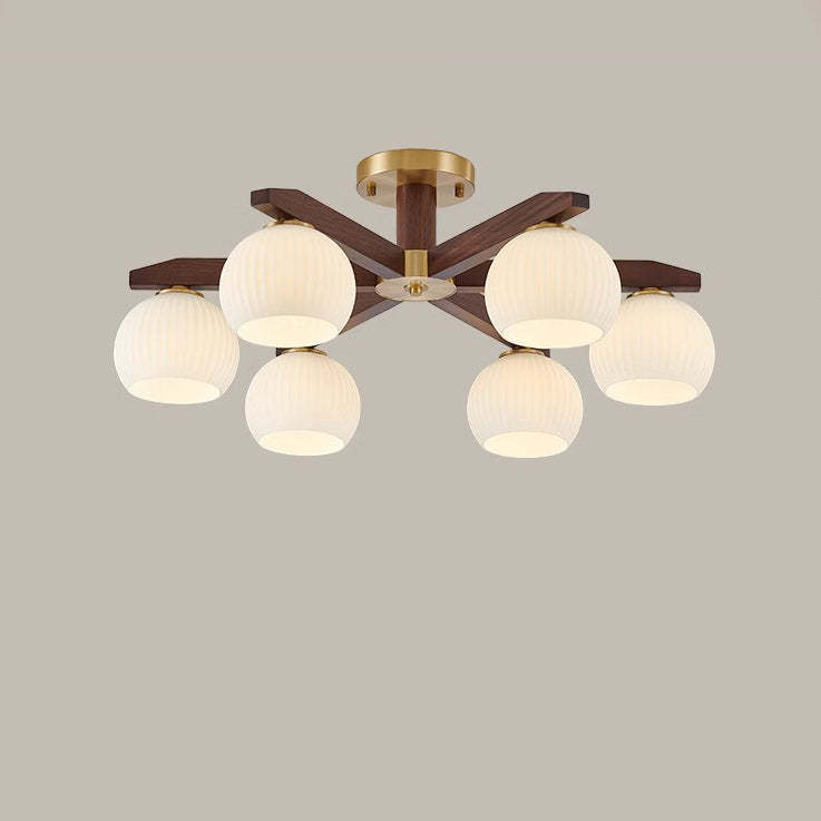 Chinese Copper Branch 5/6/8/10-Light Ceiling Light — 10 / B / 110V-120V For US/CA