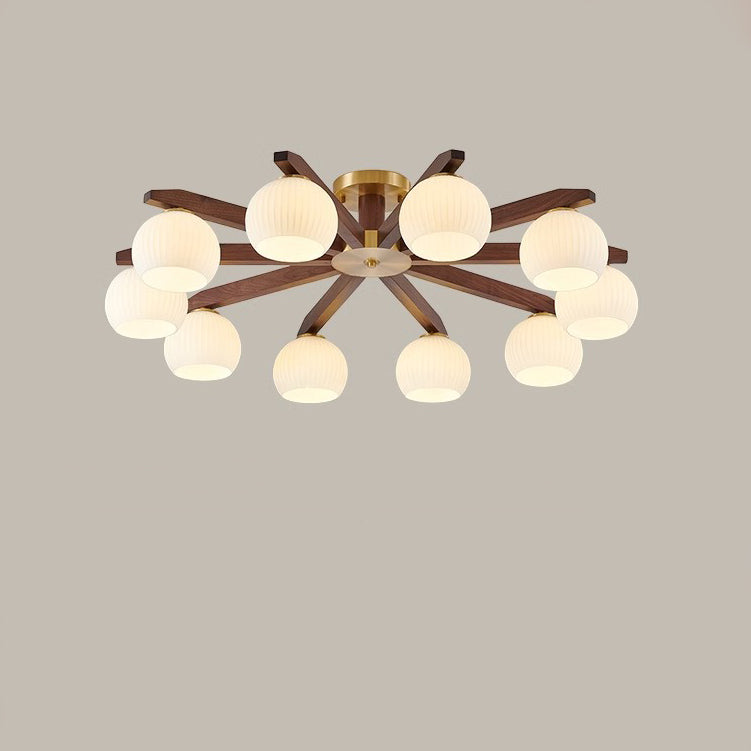Chinese Copper Branch 5/6/8/10-Light Ceiling Light