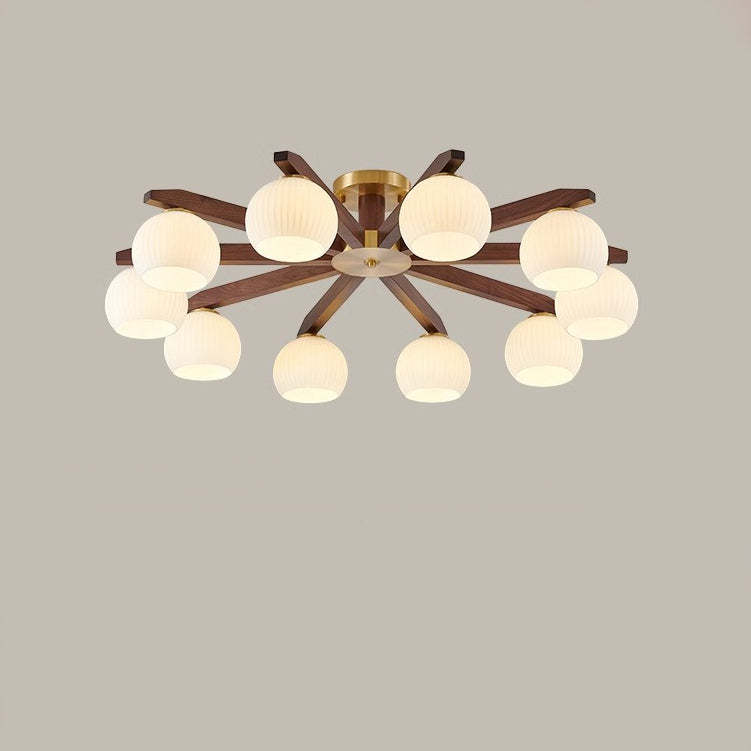 Chinese Copper Branch 5/6/8/10-Light Ceiling Light