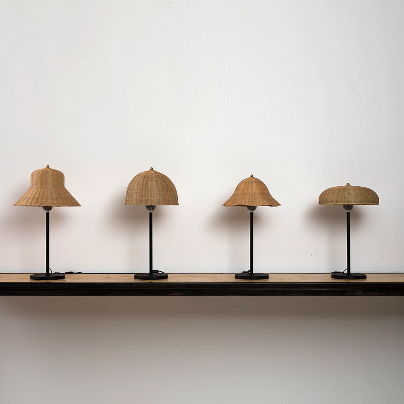 Art deco art yellow bamboo table lamps, Lighom — Variant B