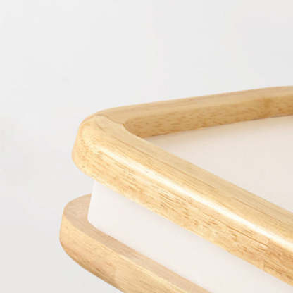 Japanese Wood Acrylic Rectangular LED Island Chandelier