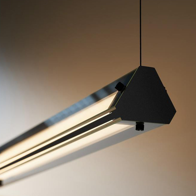 Nordic triangular island black glass aluminum chandeliers, Lighom