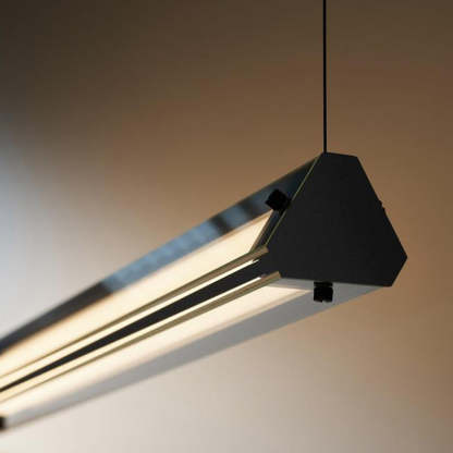 Nordic triangular island black glass aluminum chandeliers, Lighom