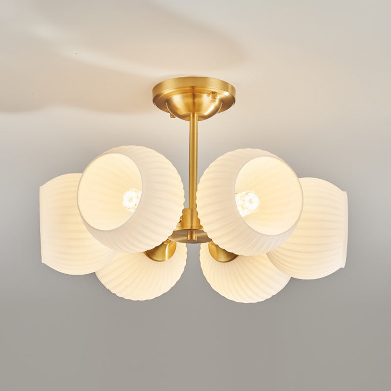 Minimalist All-Copper Globe Ceiling Light