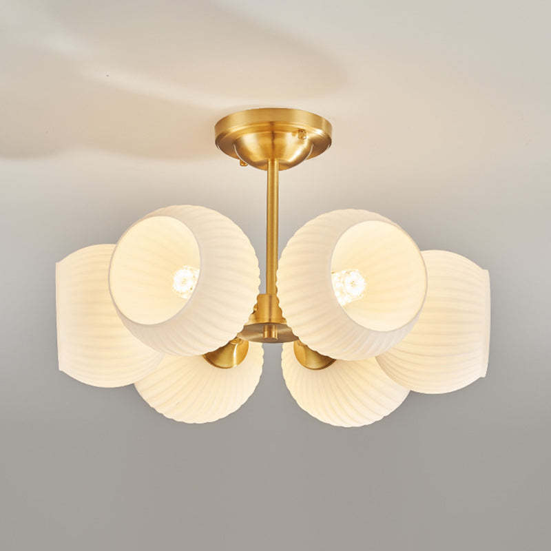 Minimalist All-Copper Globe Ceiling Light