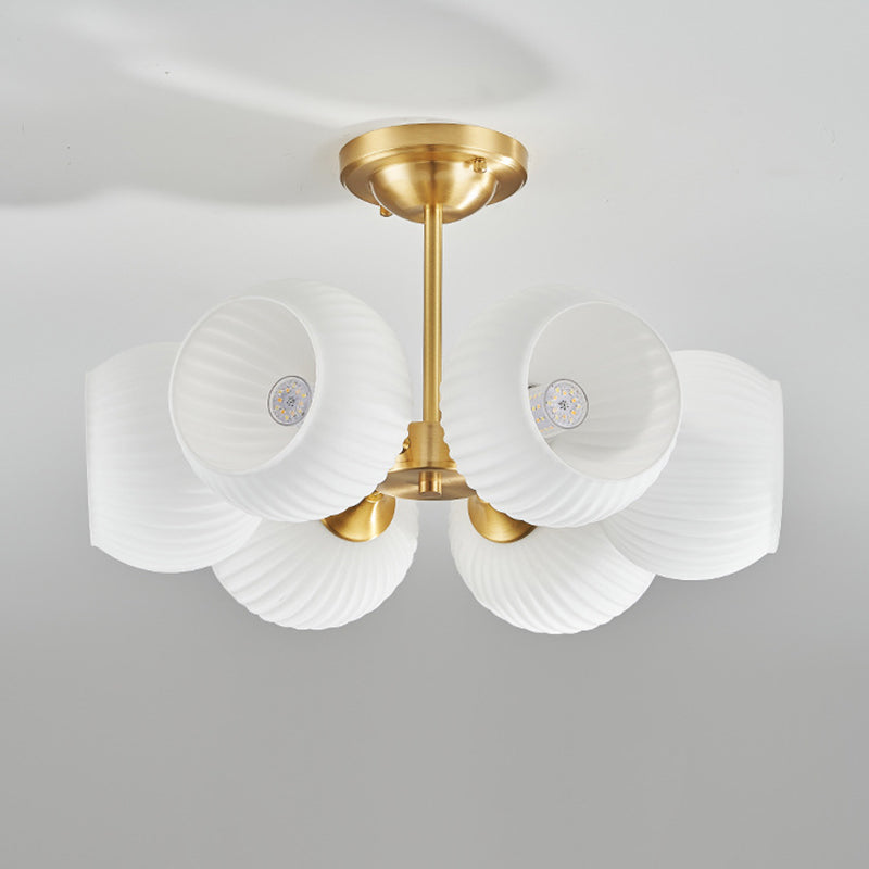 Minimalist All-Copper Globe Ceiling Light