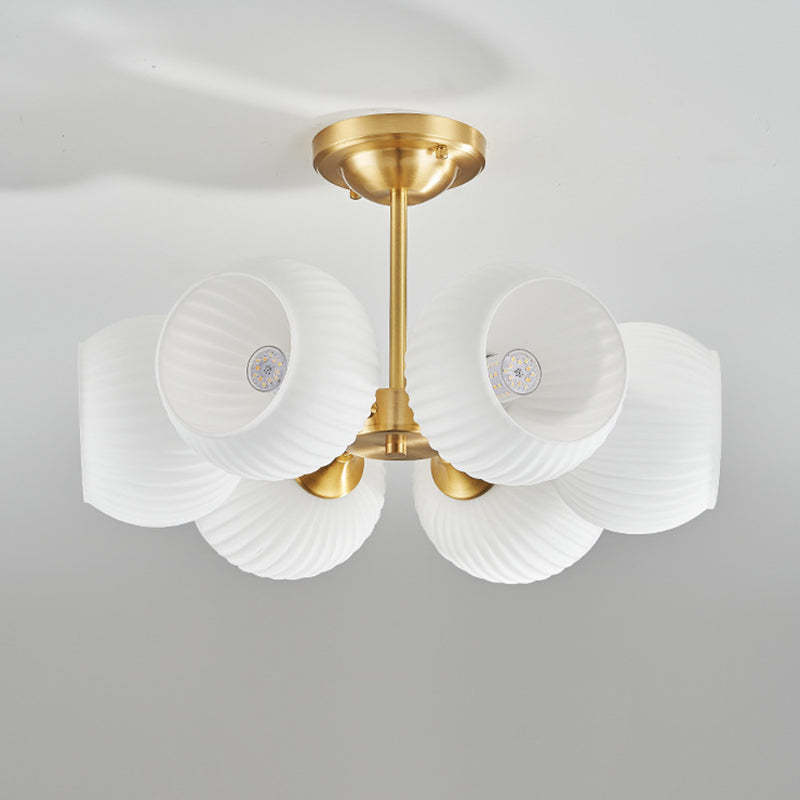 Minimalist All-Copper Globe Ceiling Light