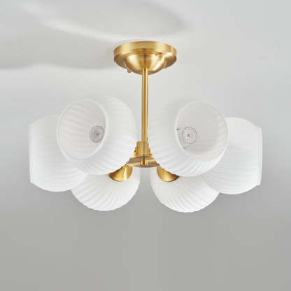 Minimalist All-Copper Globe Ceiling Light