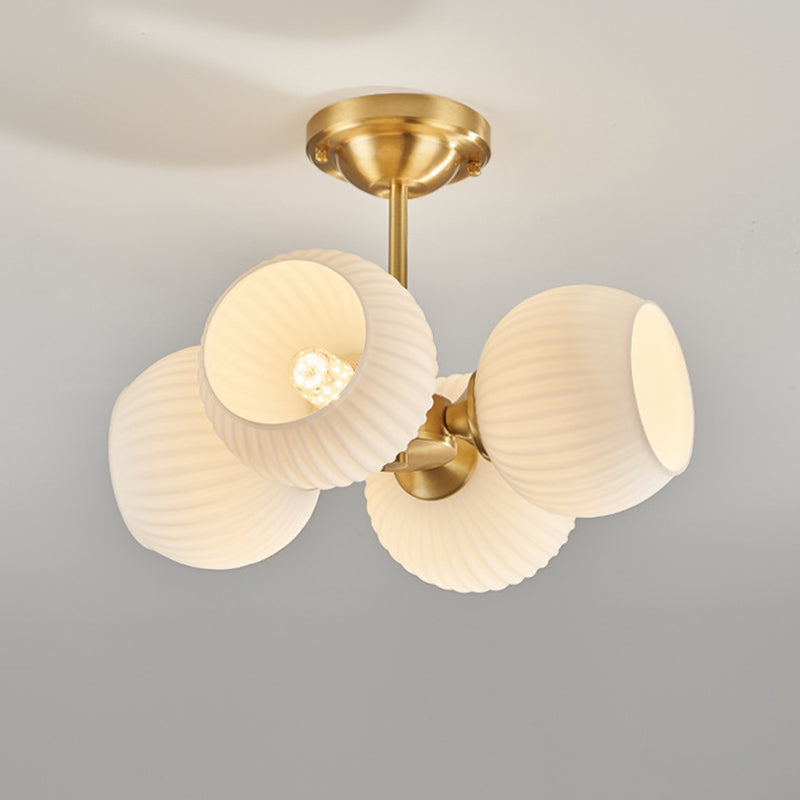 Minimalist All-Copper Globe Ceiling Light
