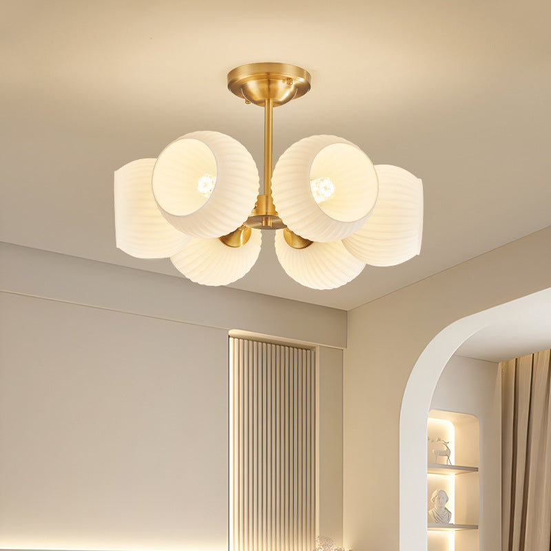 Minimalist All-Copper Globe Ceiling Light — 4 / 110V-120V For US/CA