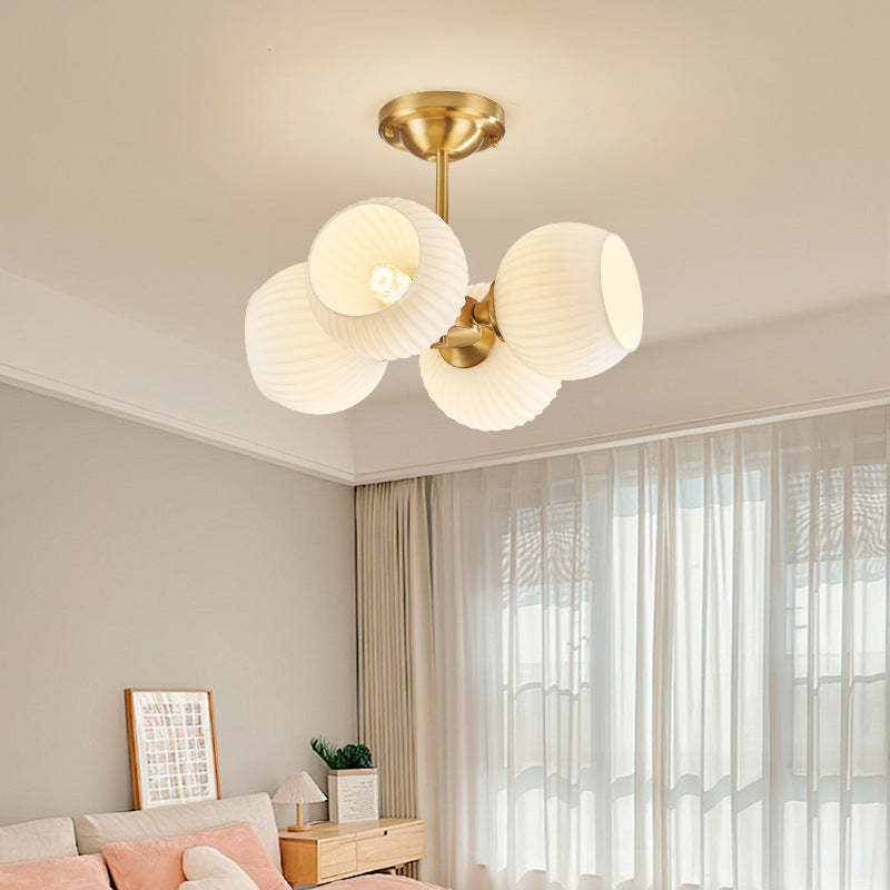 Minimalist All-Copper Globe Ceiling Light