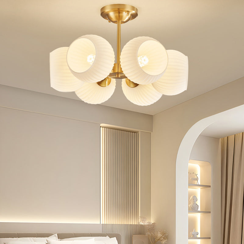 Minimalist All-Copper Globe Ceiling Light