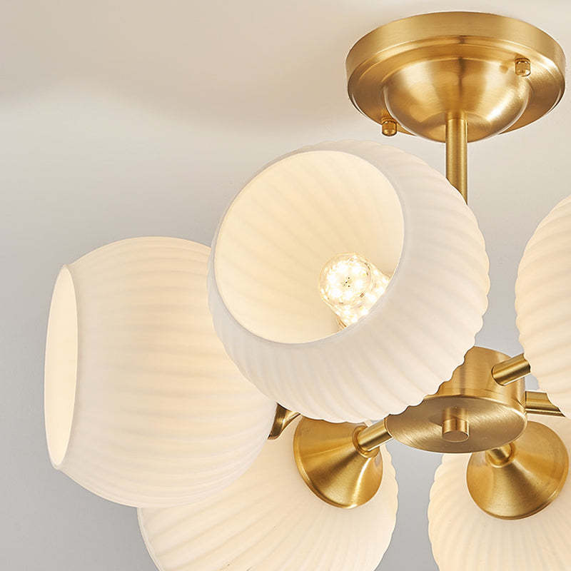 Minimalist All-Copper Globe Ceiling Light