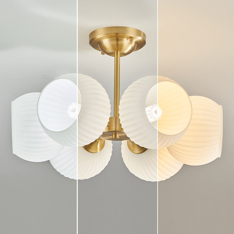 Minimalist All-Copper Globe Ceiling Light