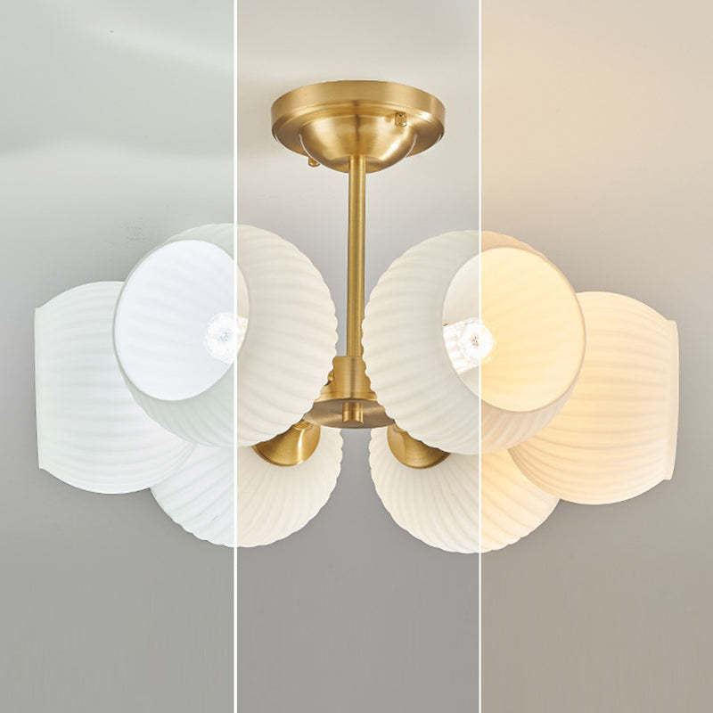Minimalist All-Copper Globe Ceiling Light