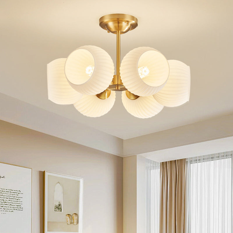 Minimalist All-Copper Globe Ceiling Light