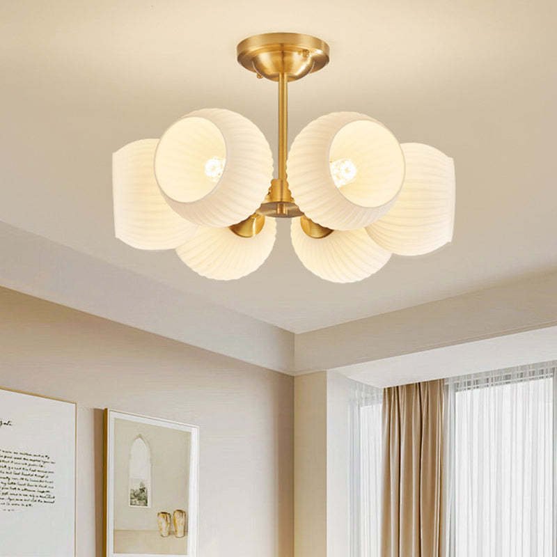 Minimalist All-Copper Globe Ceiling Light