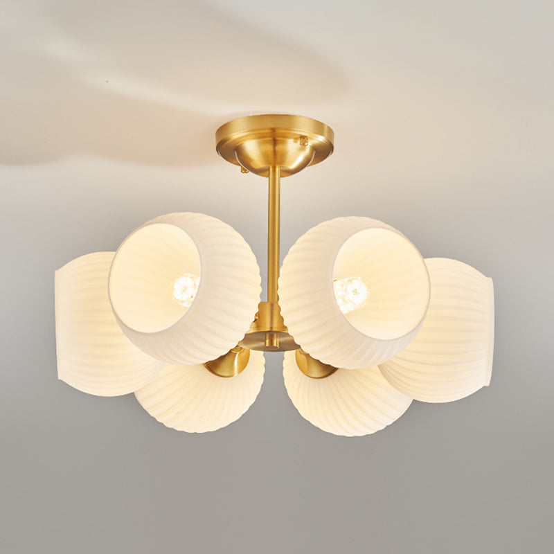 Minimalist All-Copper Globe Ceiling Light
