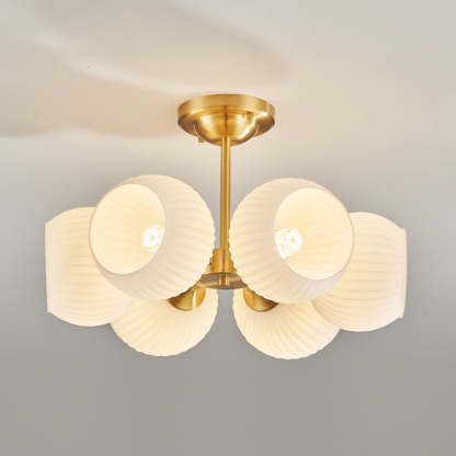 Minimalist All-Copper Globe Ceiling Light