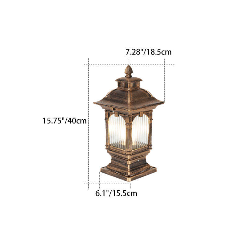 European Aluminum Post Outdoor Light