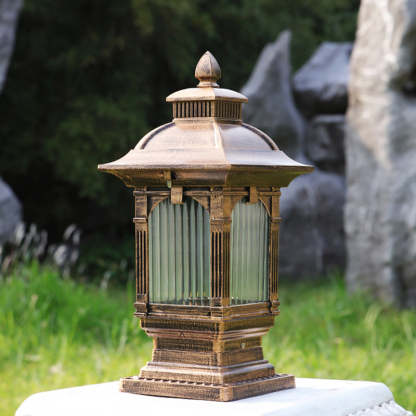 European Aluminum Post Outdoor Light