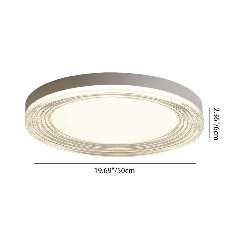 Minimalist Acrylic Round LED Flush Mount Light