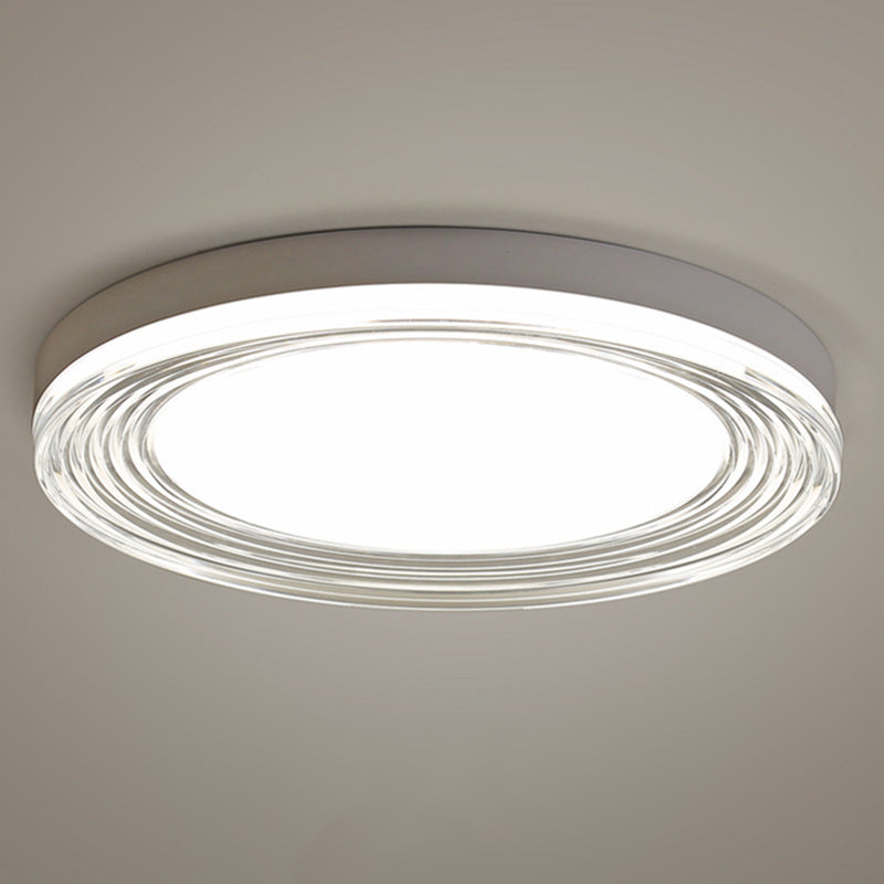 Minimalist Acrylic Round LED Flush Mount Light