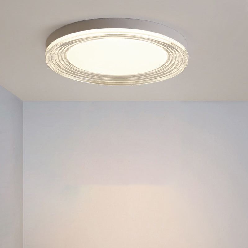 Minimalist Acrylic Round LED Flush Mount Light — 220V-240V For UK/AU / Infinitely Dimmable