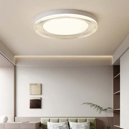 Minimalist Acrylic Round LED Flush Mount Light — 110V-120V For US/CA / Infinitely Dimmable