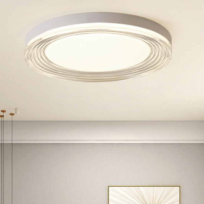 Minimalist Acrylic Round LED Flush Mount Light