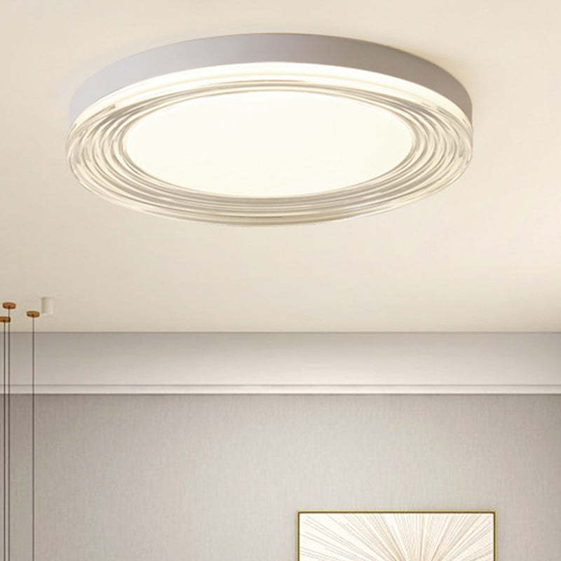 Minimalist Acrylic Round LED Flush Mount Light