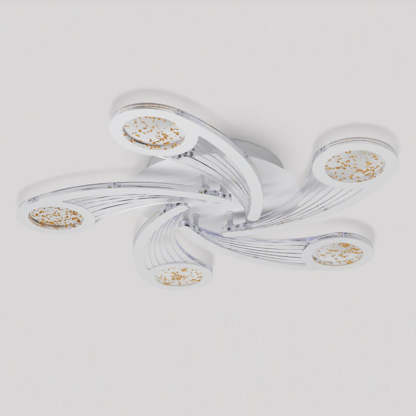 Contemporary Metal Semi-Flush Ceiling Light
