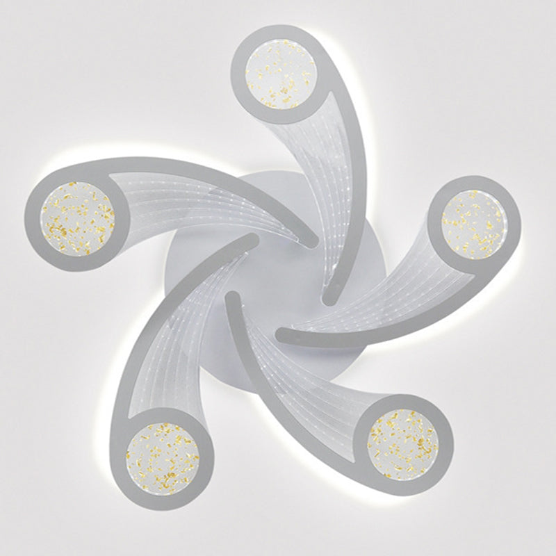 Contemporary Metal Semi-Flush Ceiling Light