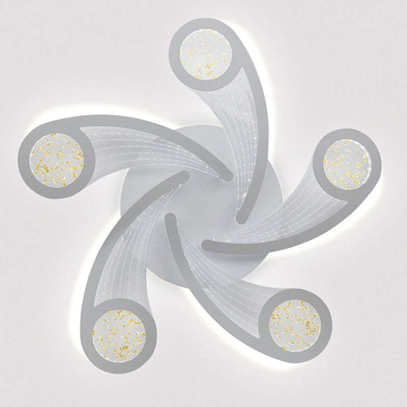 Contemporary Metal Semi-Flush Ceiling Light