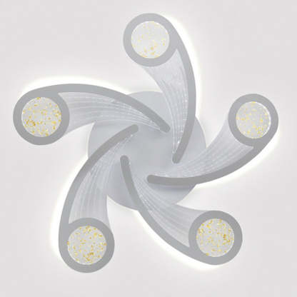 Contemporary Metal Semi-Flush Ceiling Light