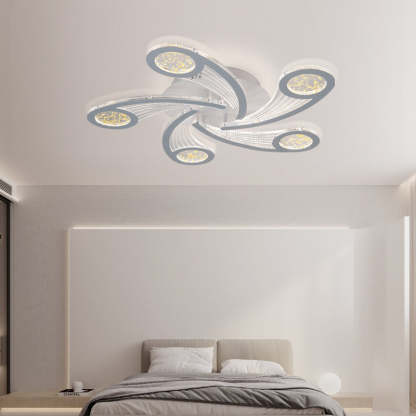 Contemporary Metal Semi-Flush Ceiling Light