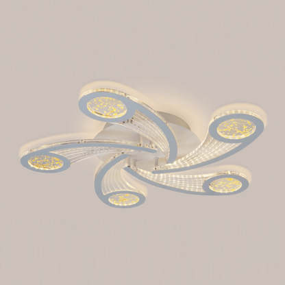 Contemporary Metal Semi-Flush Ceiling Light