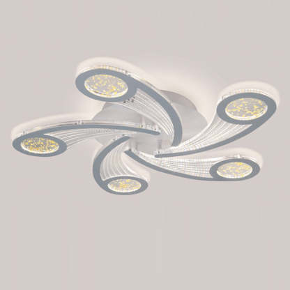 Contemporary Metal Semi-Flush Ceiling Light