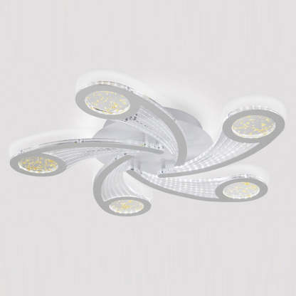 Contemporary Metal Semi-Flush Ceiling Light